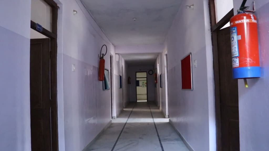 A corridor in the school building